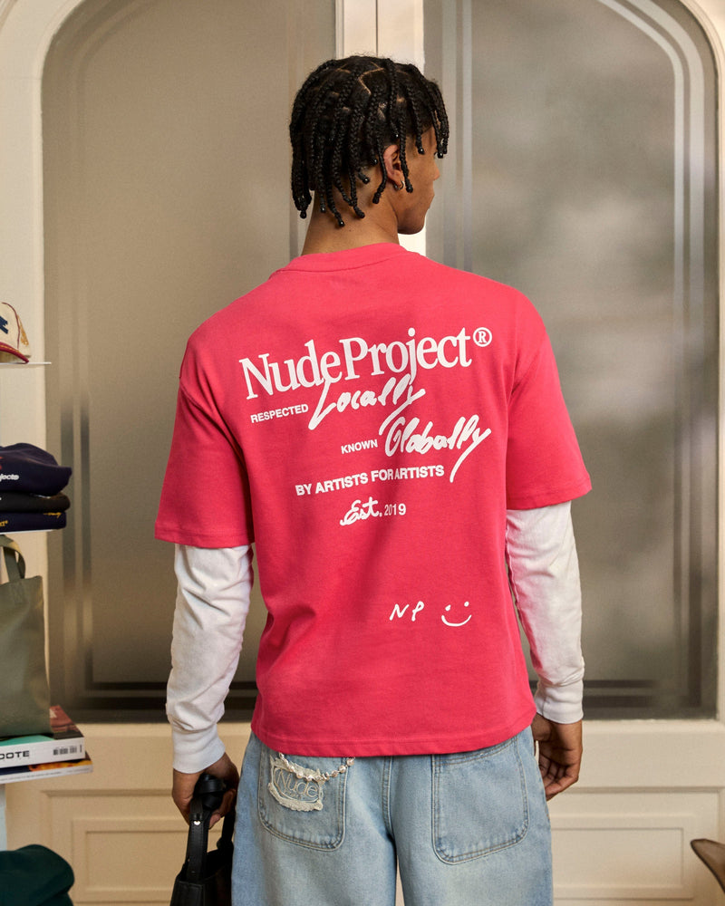 GLOBAL SOON TEE RASPBERRY
