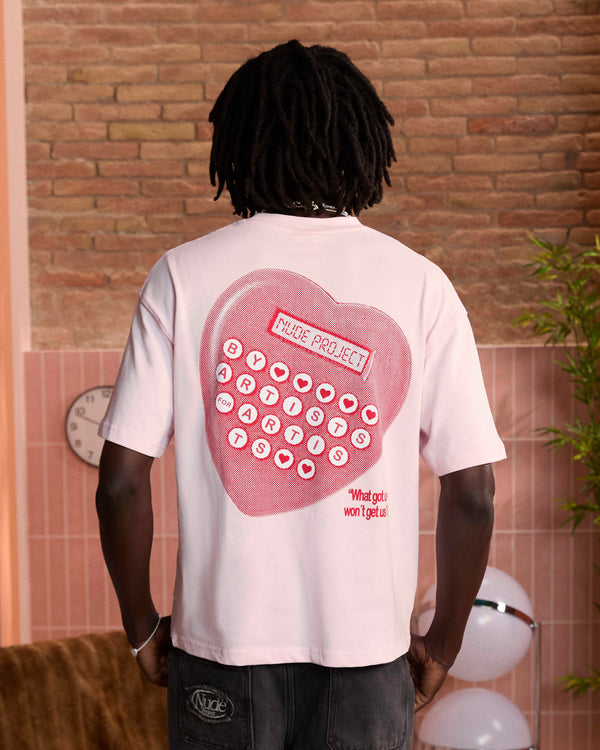 CALCULATOR TEE PINK