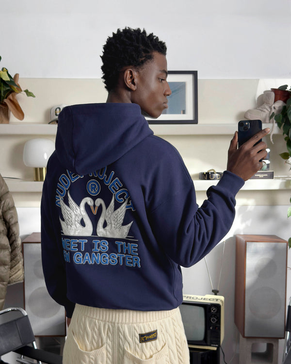 SWANS HOODIE NAVY